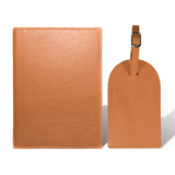 Mini Passport Holder + Classic ID Badge - Camel