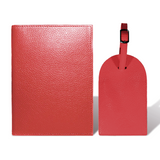 Mini Passport Holder + Classic ID Badge - Red