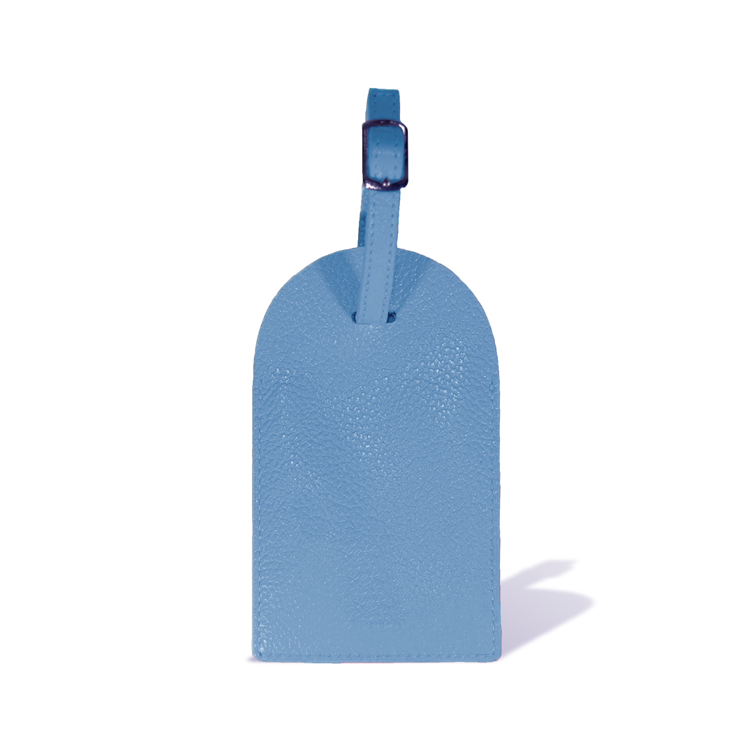 Porta Pasaporte Mini + Identificador Clásico - Azul Ártico