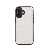 iPhone 16 Classic Case - White Croco