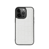 Case iPhone 16 Pro Clásico - Croco Blanco