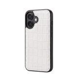 iPhone 16 Classic Case - White Croco