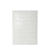 Mini Passport Holder - White Croco