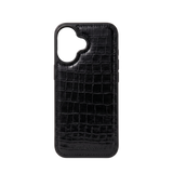 Classic iPhone 16 Case - Black Croco