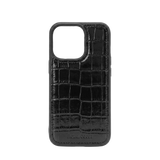 Case iPhone 16 Pro Clásico - Croco Negro