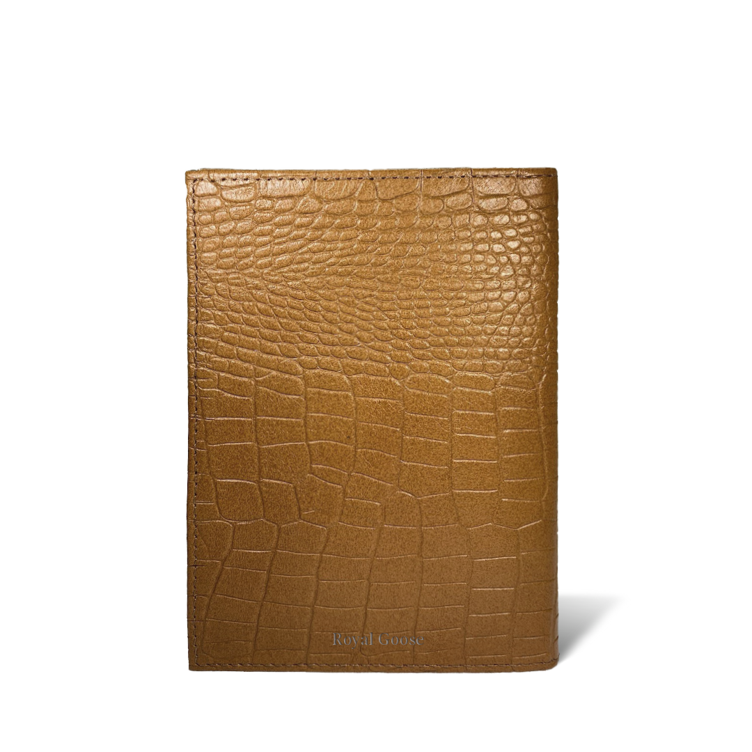 Porta Pasaporte Mini - Croco Leño