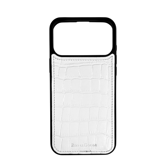 iPhone 17 Pro Max Classic Case - White Croco