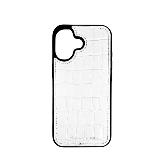 Case iPhone 17 Clásico - Croco Blanco