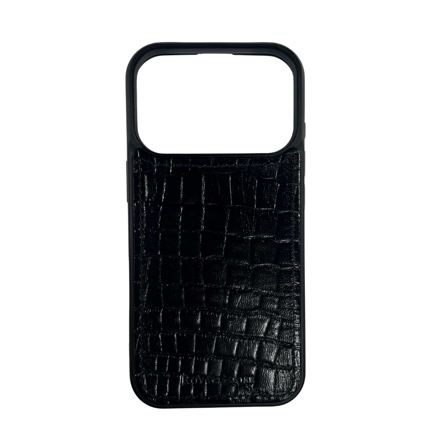 Case iPhone 17 Pro Max Clásico - Croco Negro