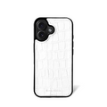 Case iPhone 16 Clásico - Croco Blanco