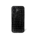 Case iPhone 16 Clásico - Croco Negro