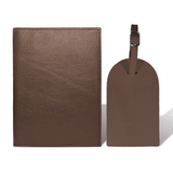 Mini Passport Holder + Classic ID Holder - Brown