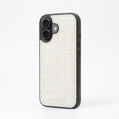 iPhone 17 Classic Case - White Croco