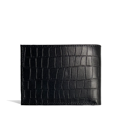 Cartera Clásica - Croco Negro