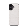 Case iPhone 16 Clásico - Croco Blanco