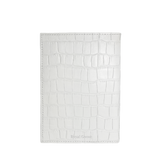 Mini Passport Holder - White Croco