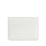 Tarjetero Clásico - Croco Blanco