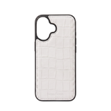 iPhone 16 Classic Case - White Croco