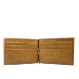 Cartera con Clip - Croco Leño