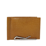 Cartera con Clip - Croco Leño