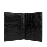 Mini Passport Holder - Black Croco