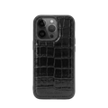 Case iPhone 16 Pro Clásico - Croco Negro