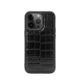 Case iPhone 16 Pro Clásico - Croco Negro