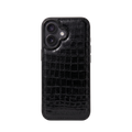 Case iPhone 16 Clásico - Croco Negro