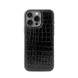 Case iPhone 15 Pro Max Clásico - Croco Negro
