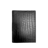 Mini Passport Holder - Black Croco
