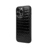 Case iPhone 15 Pro Max Clásico - Croco Negro