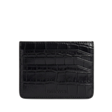 Classic Card Holder - Black Crocodile