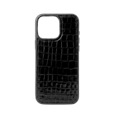 Case iPhone 15 Pro Max Clásico - Croco Negro