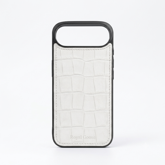 iPhone 17 Air Case Clásico - Croco Blanco