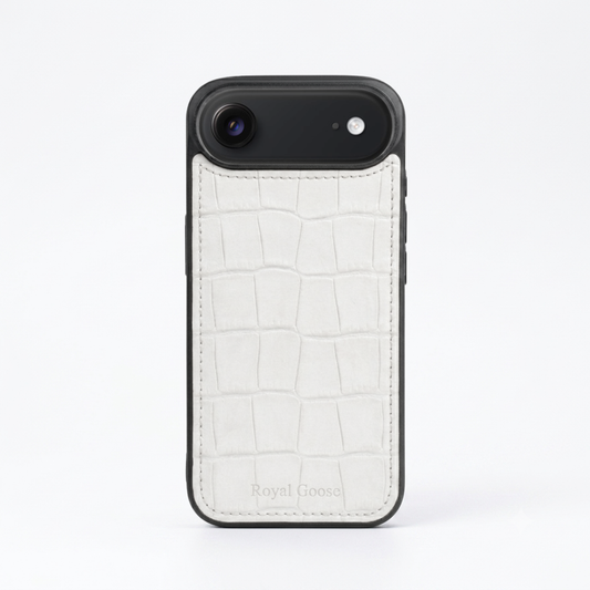 iPhone 17 Air Case Clásico - Croco Blanco