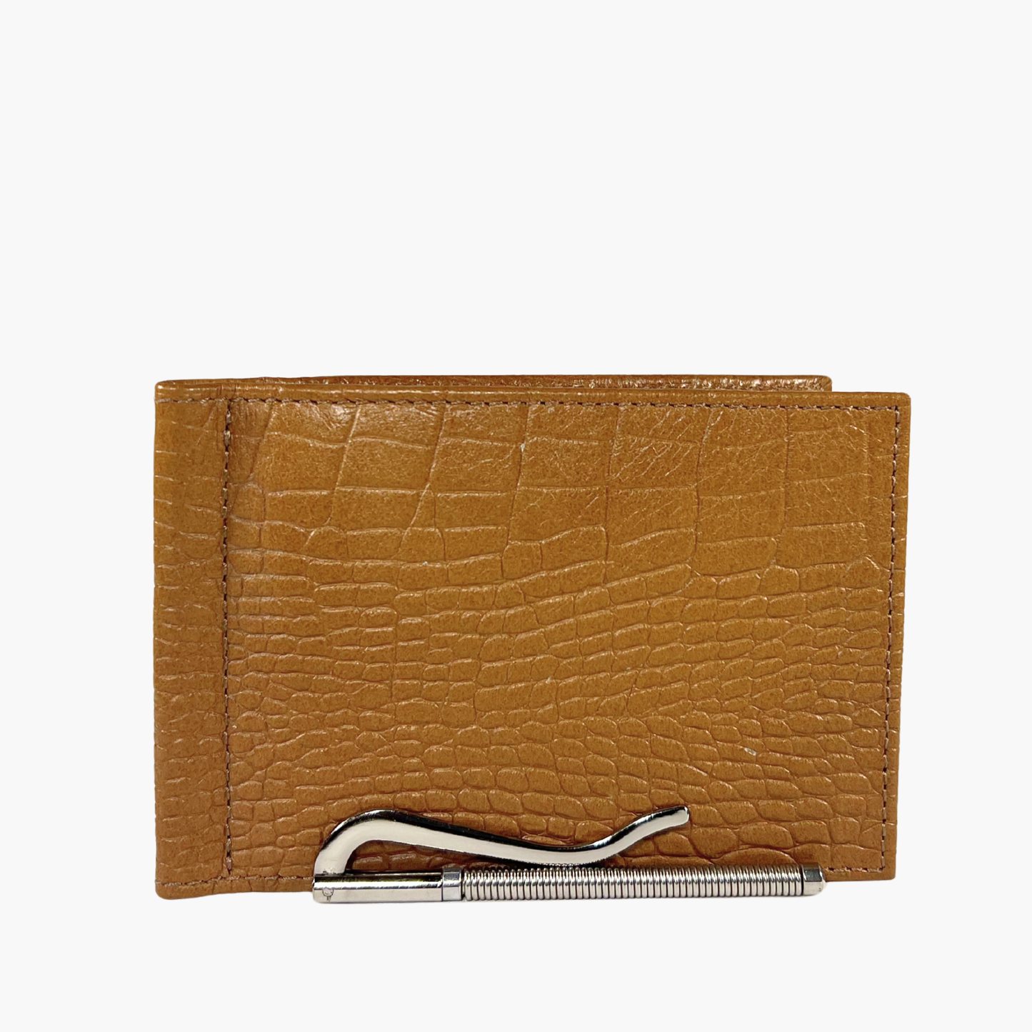 Wallet with Clip - Croco Wood