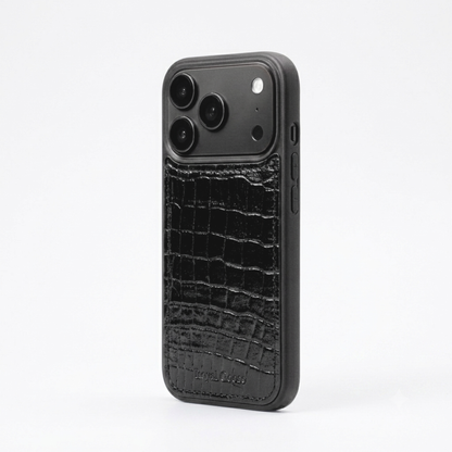iPhone 17 Pro Max Case Clásico - Croco Negro