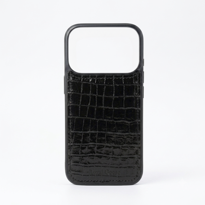 iPhone 17 Pro Max Case Clásico - Croco Negro
