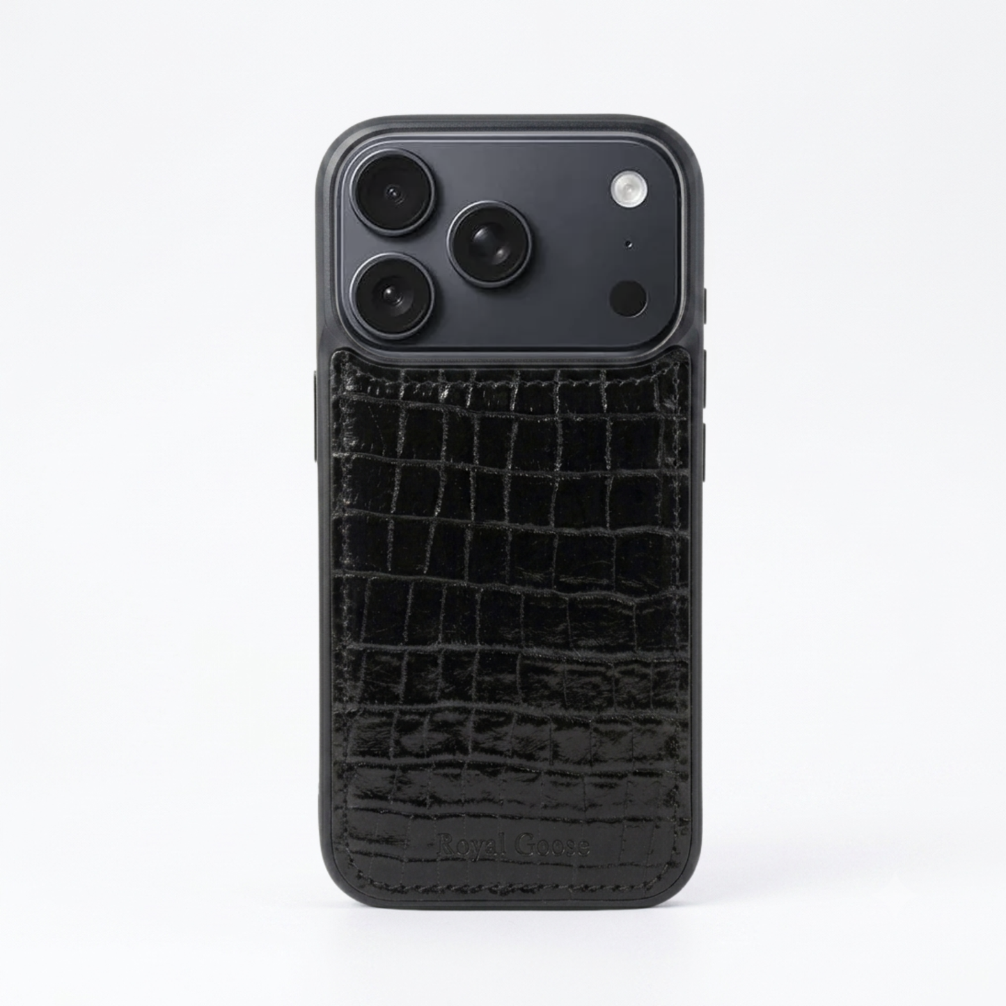 iPhone 17 Pro Max Case Clásico - Croco Negro
