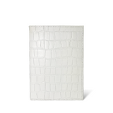 Mini Passport Holder + Classic ID Holder - White Croco