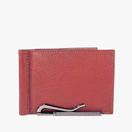 Wallet with Clip - Red