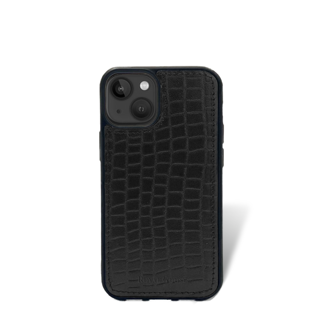 iPhone 13 Mini Case - Croco Negro