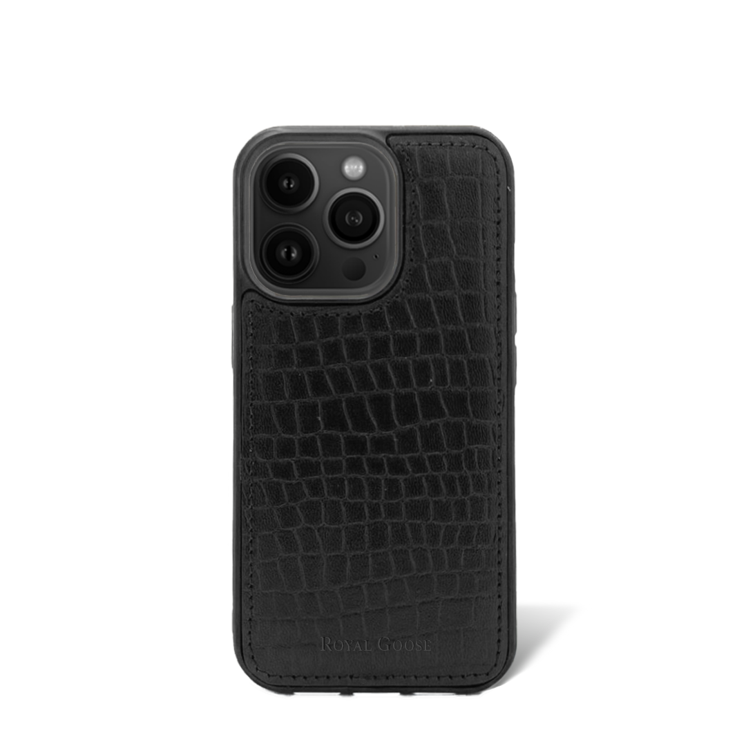 iPhone 13 Pro Case - Croco Negro
