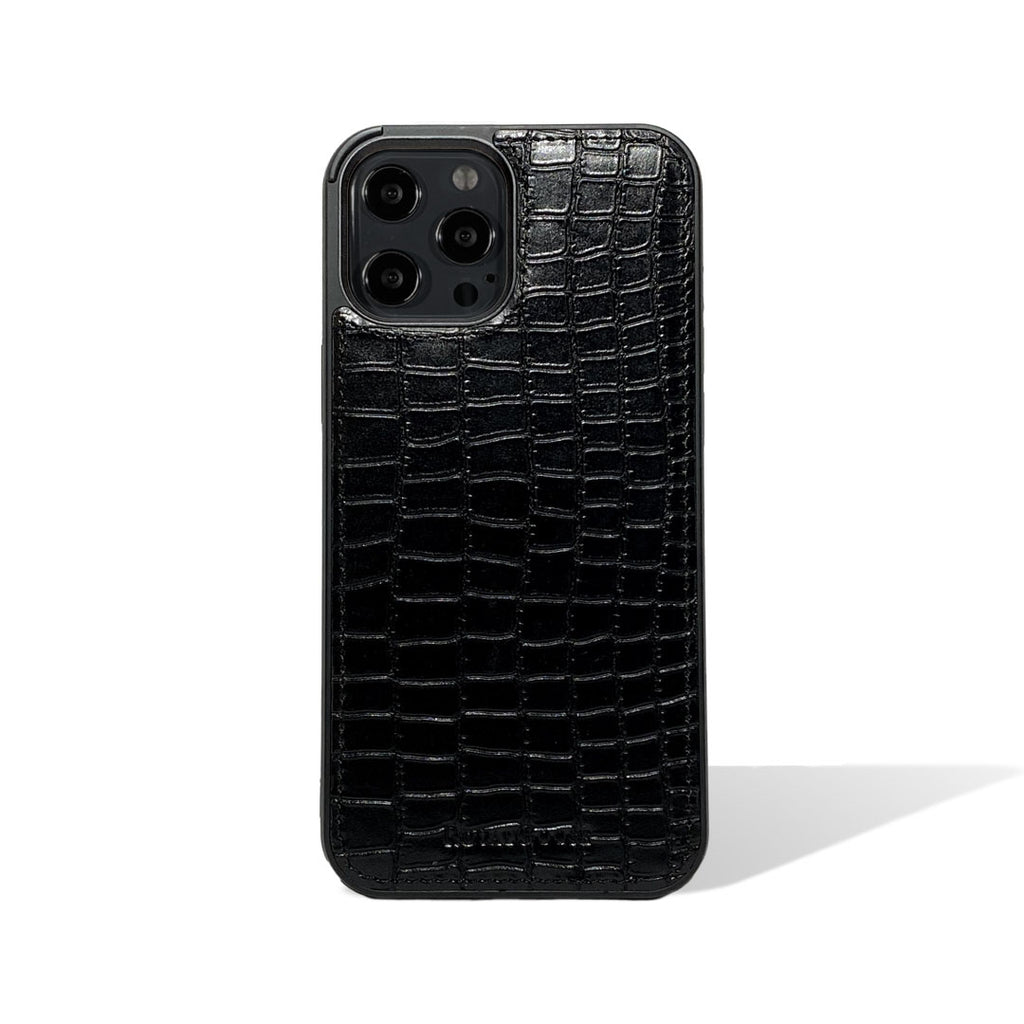 iPhone 12 Pro Max Case - Croco Negro